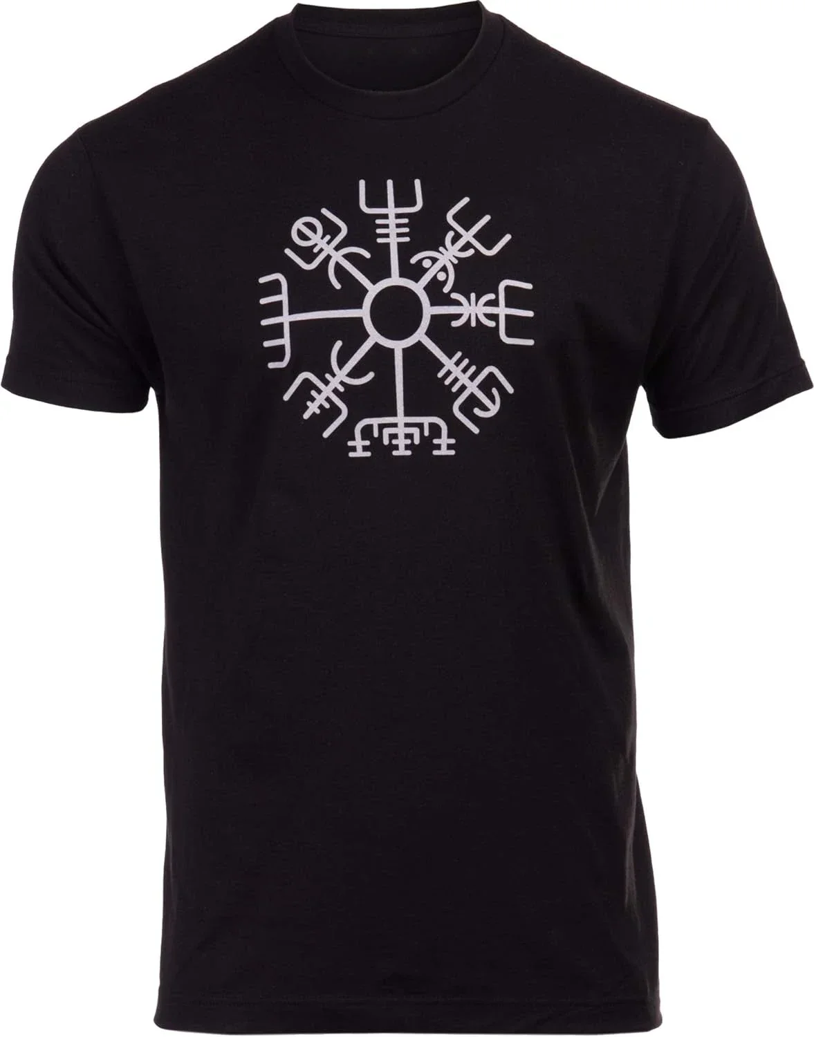 Chic pattern Vegvisir Nordic Viking Rune compass Nordic Germanic Icelandic pagan magic symbol T-shirt for women, men\'s clothing