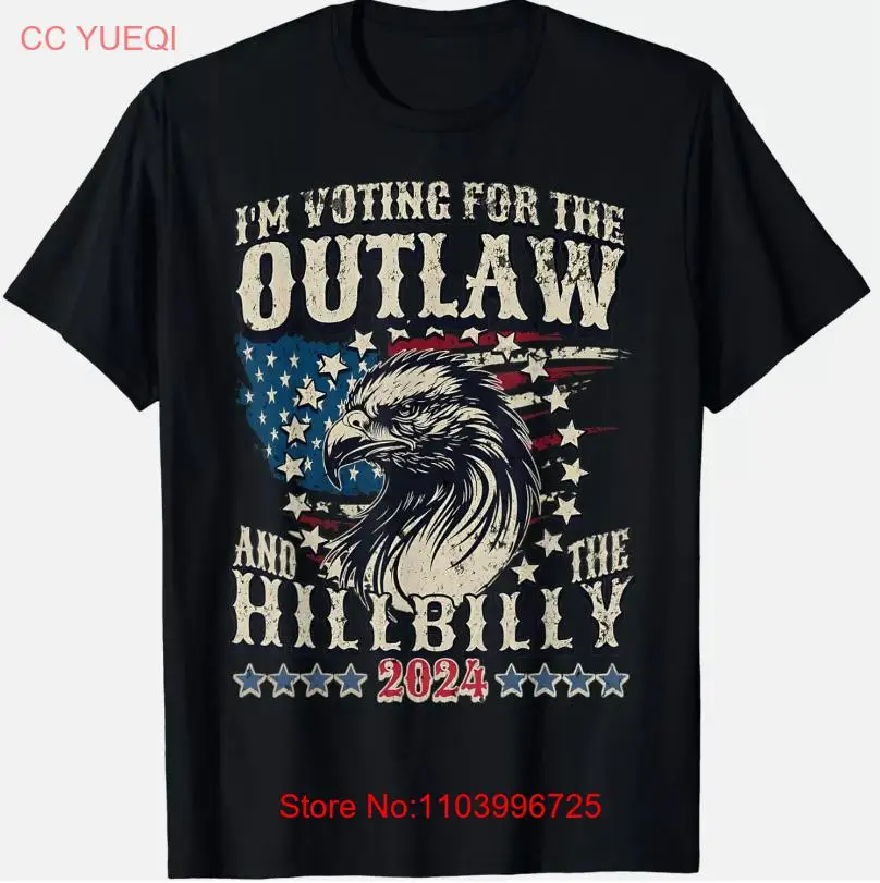 I Am Voting For the Outlaw and the Hillbilly 2024 US Flag Unisex T-Shirt