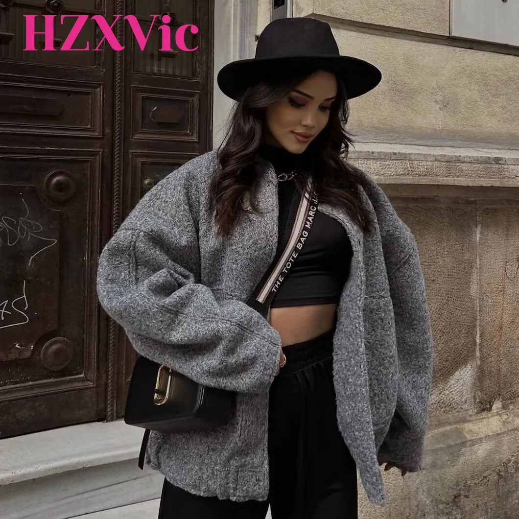 

HZXVic Women's American Style Spring and Autumn Fashion Street Y2K Concealed Button 15 Colors Loose Casual Versatile Jacket