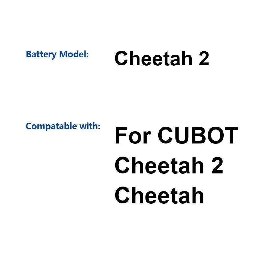 

For Cubot Cheetah 2 3000Mah Mobile Phone Battery Lightweight Stable