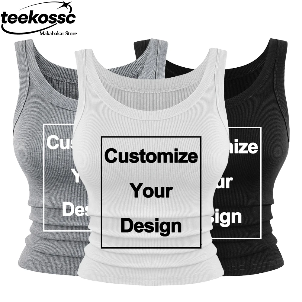 Tank Top Ribbed - Débardeurs d'été personnalisés pour femmes, logo/lettre