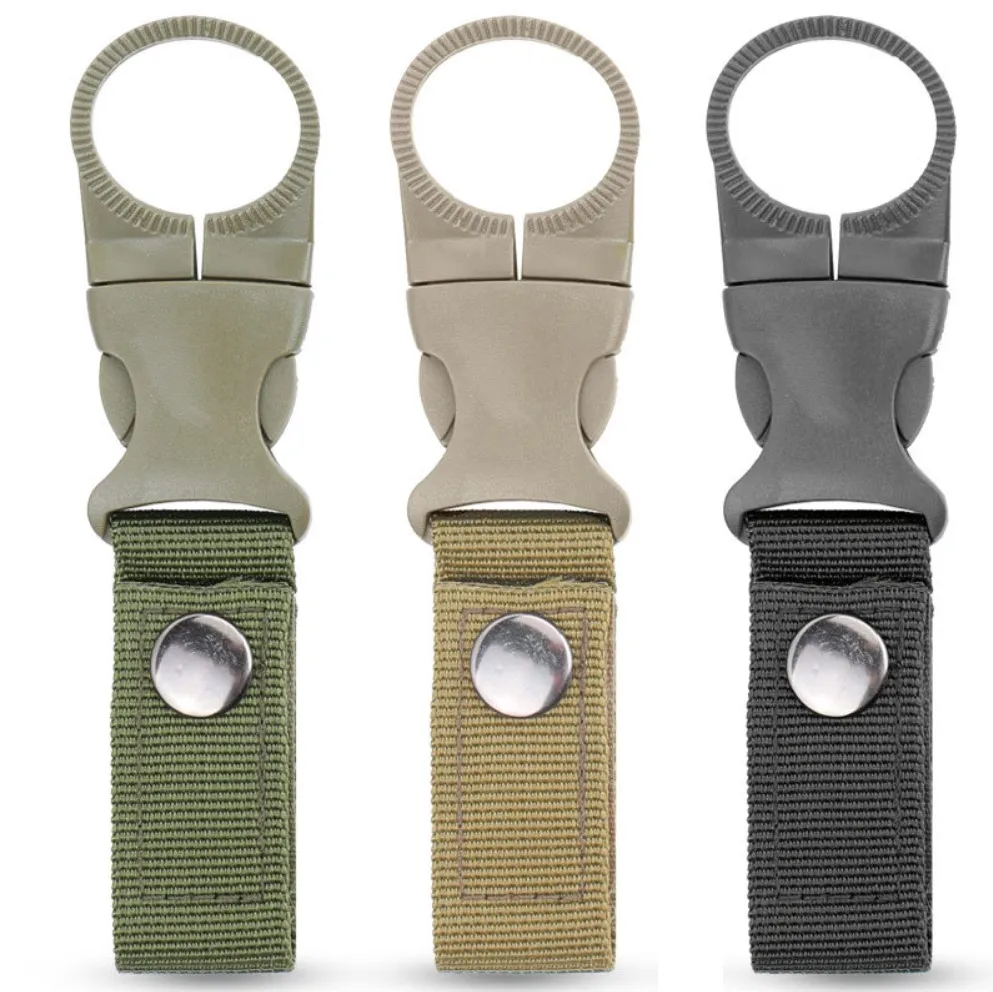 Molle Buckle Water Bottle Carabiner Clip Webbing Strap Attachment Belt Backpack Hanging Keychain for Camping Hiking image 5