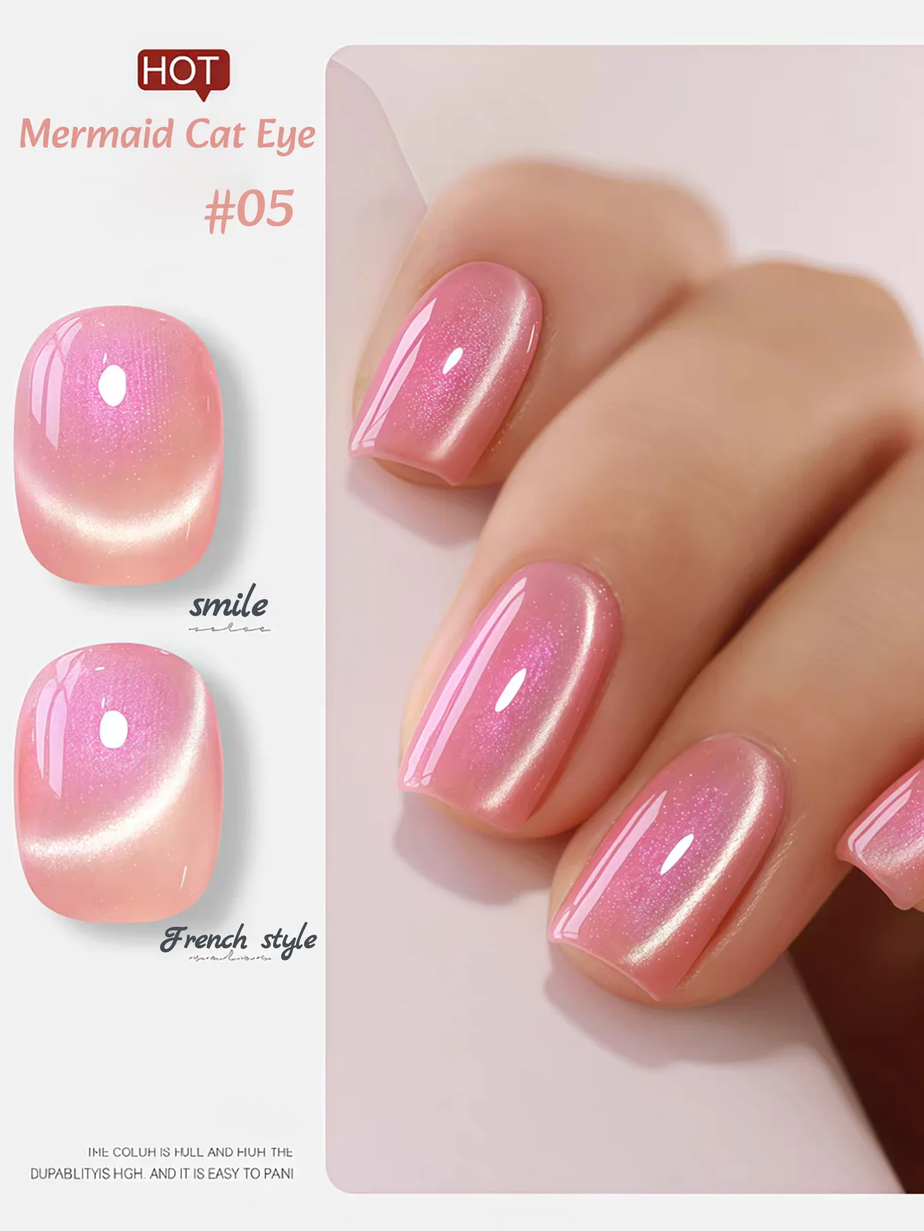 1-6 pièces ZH été charmante sirène perles de verre oeil de chat Gel vernis à ongles nouveau rose violet Premium scintillant Mini ampoule Nail Art