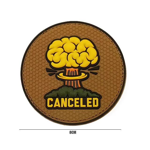 The Future Is Bright Patches Canceled Nuclear Tactical PVC Emblem Badges For Backpack Clothing