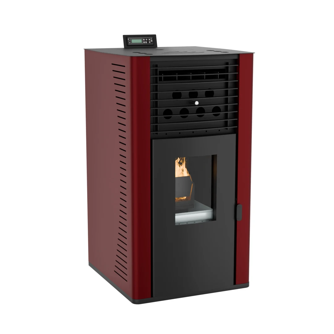 PD-200 15 KW WiFi Pellet Stove Heater With Remote Control Freestanding Steel Modern Indoor Living Room Kitchen Villa & Dining