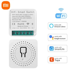 Xiaomi Wifi 16A MINI Smart Switch moduli di controllo fai da te a 2 vie APP Timer di controllo remoto Wireless funziona con Alexa Google Home