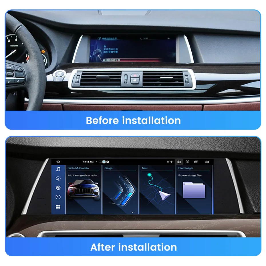 2024 Android 13 Wireless Carplay Android Auto GPS 4G For BMW 5 Series GT F07 2009-2017 CIC NBT Car DVD Radio Multimedia Player