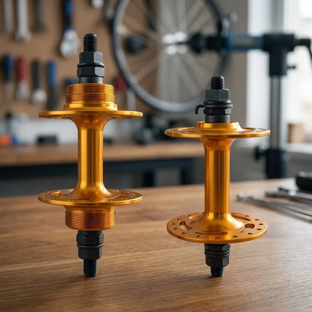 Colorful Aluminum Bicycle Hub Thinkrider Yellow Aluminum Bicycle Hub Vibrant Colored Finish Direct Power Transfer