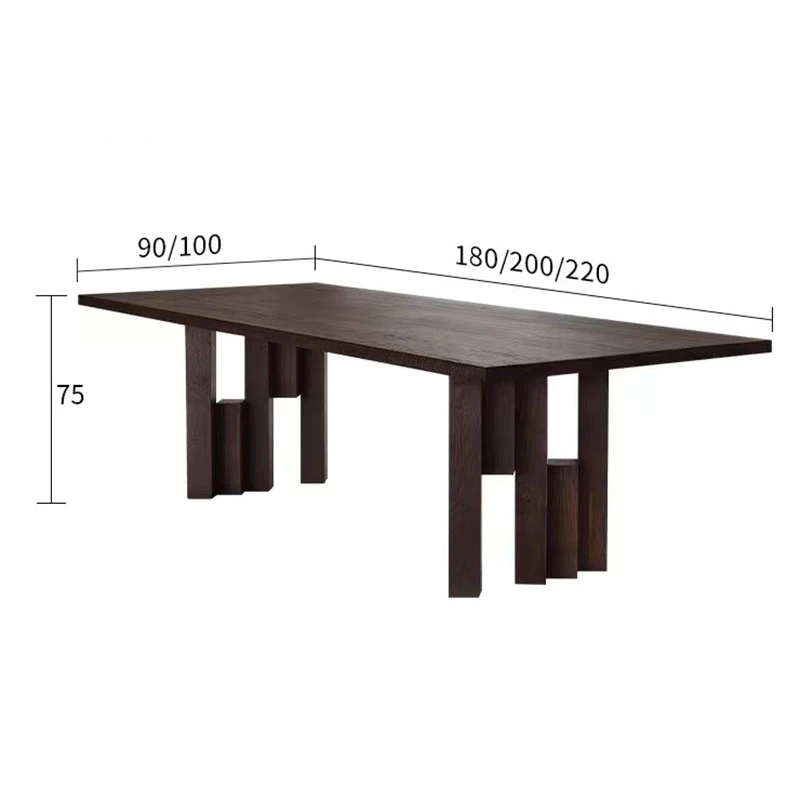 FYDT-mesa de comedor de madera maciza minimalista francesa, muebles modernos de lujo para sala de estar, mesa de recepción, diseñador original