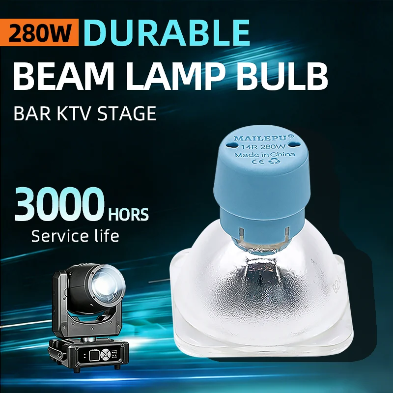 

Blue High Quality 14R 280W Replacement Bulb for Moving Head Light Lamps Stage Disco Theater Lighting