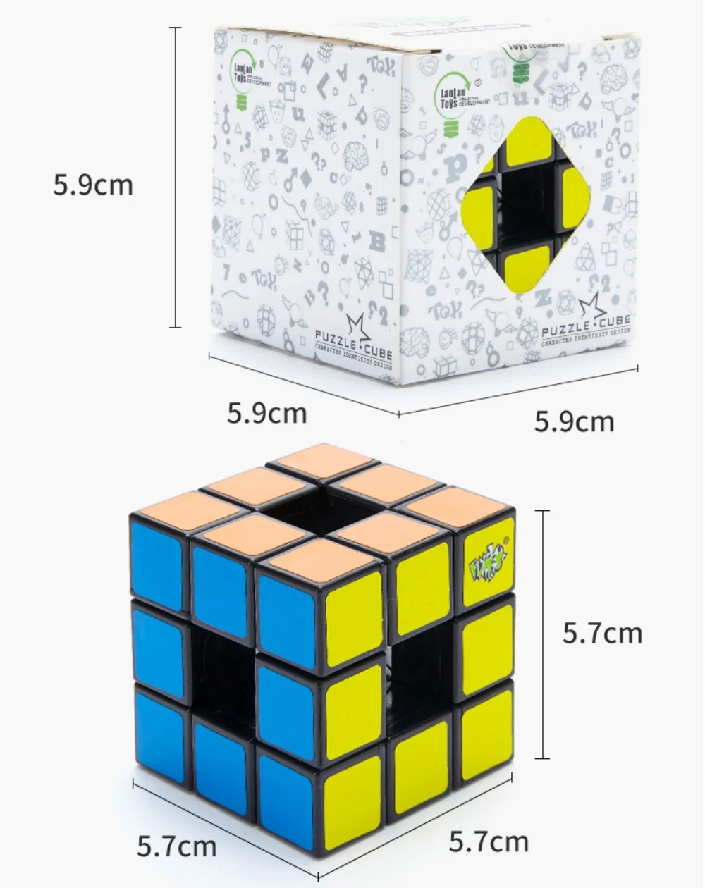 Lanlan ลูกบาศก์รูบิค3x3x3รูบิค3x3รูบิคมหัศจรรย์ความเร็วระดับมืออาชีพของเล่นเพื่อการศึกษา