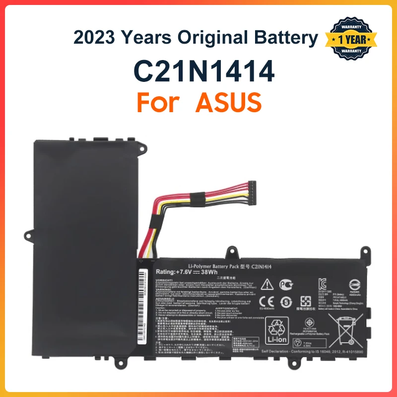 7.6V 38WH C21N1414 Laptop Battery For ASUS EeeBook X205T X205TA X205TA-BING-FD015B 11.6" Free 2 Years Warranty