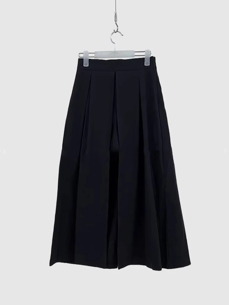 

Юбка трапециевидной формы с высокой талией, женская весенняя новинка, плиссированная асимметричная юбка для похудения, закрывающая бедра, удобный хлопок