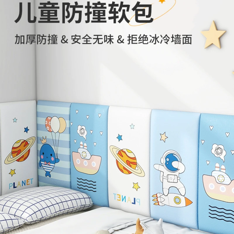 Tatami Headboard Soft Bag Anti-collision Backrest Self-adhesive Wall Sticker Wall Mat Waterproof Moisture-proof Bed Wallpaper