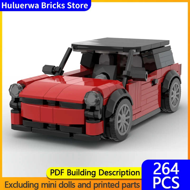 

Модель скоростного гоночного автомобиля MOC, строительные кирпичи Cooper S, электрический маленький автомобиль, модульная технология, детские праздничные подарки, сборные игрушки