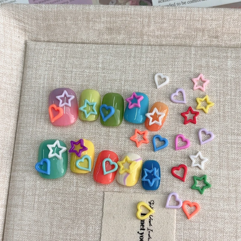 100Pcs/lot Candy Color Plastic Star Shape Charms For Jewelry Making Charms DIY Bracelet Earrings Pendant Handmade Accessories