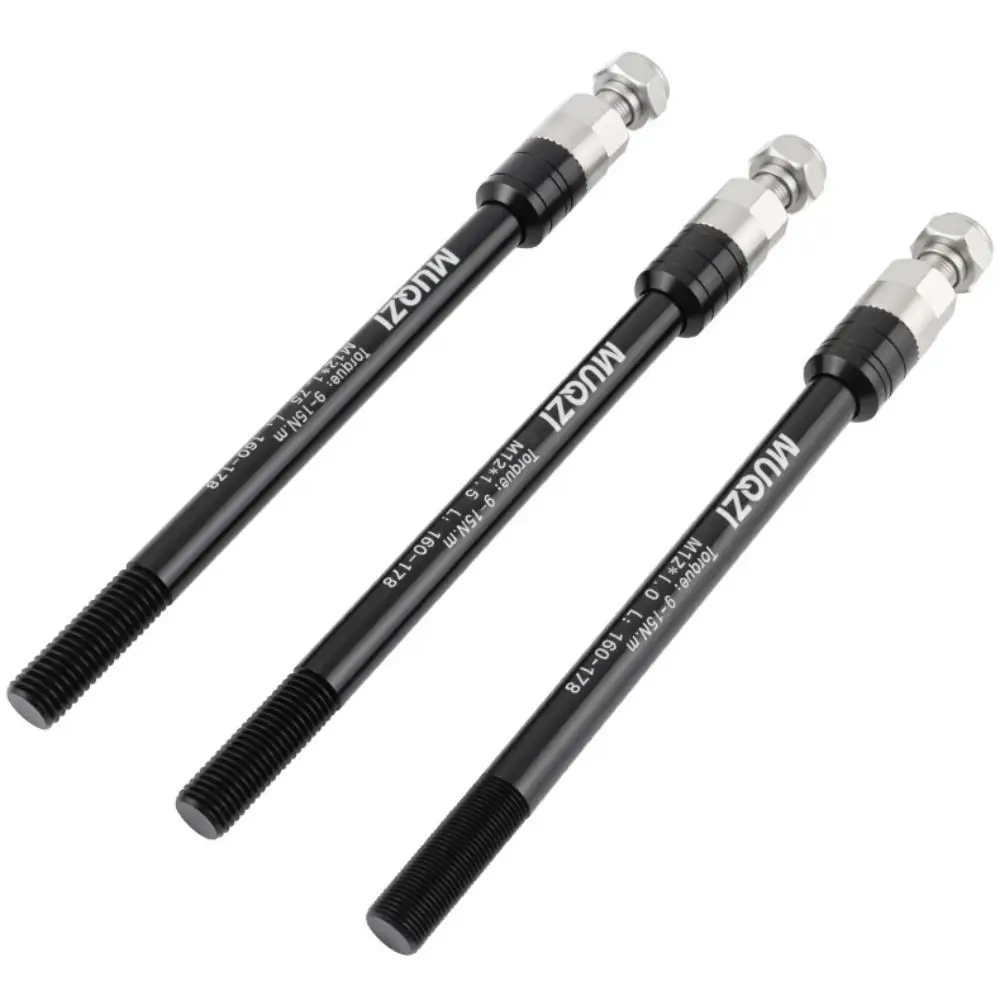 سبائك الألومنيوم الدراجة من خلال المحور وصلة مقطورة محول أسود 160-178 مللي متر المدرب من خلال المحور محول أسياخ الإفراج السريع