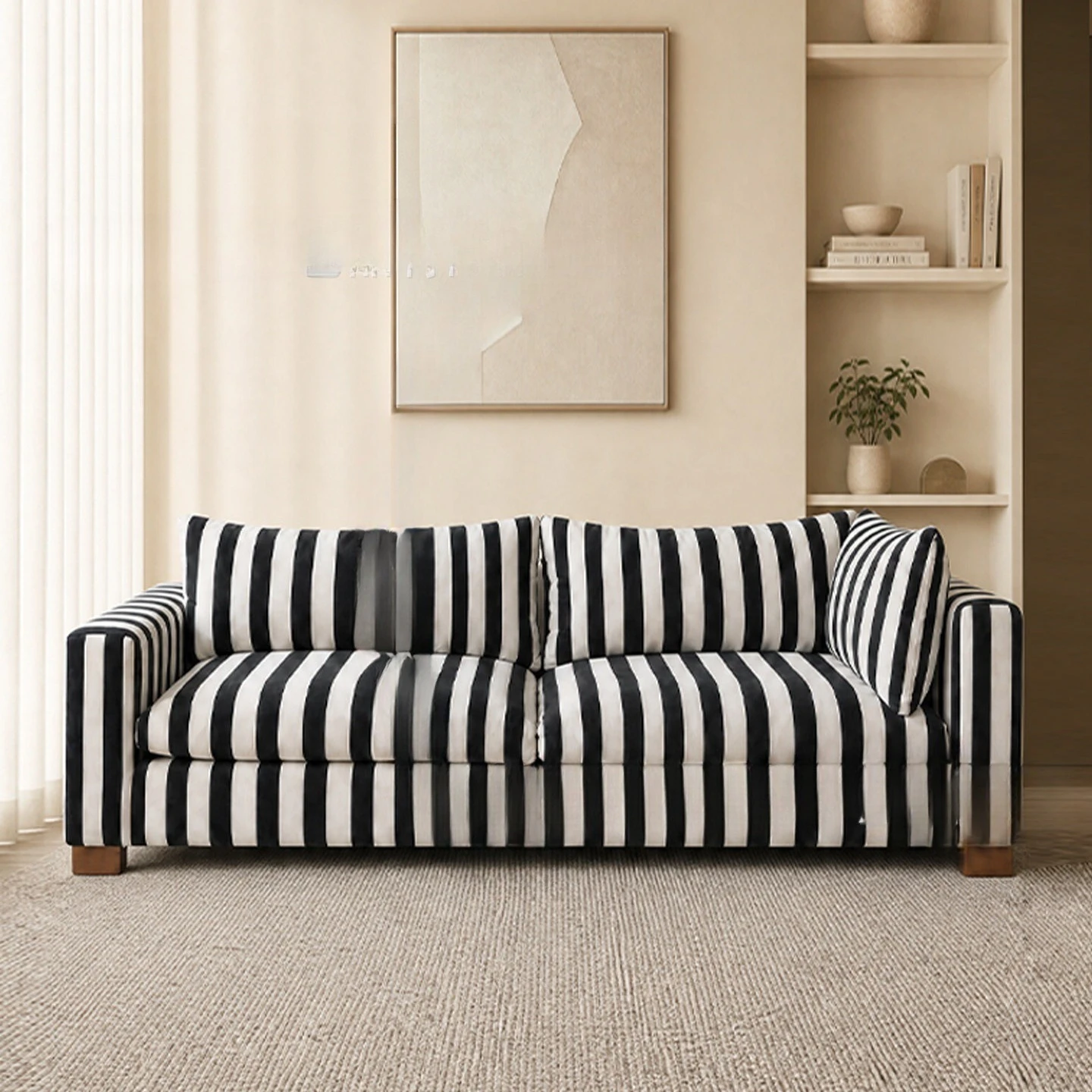 French retro style fabric sofa small apartment living room pastoral designer homestay photography bedroom double sofa