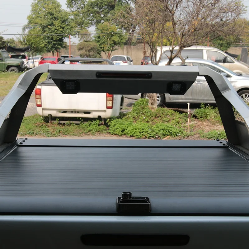 High quality hard retractable tonneau cover aluminium roller lid shutter pickup truck bed cover for Navara D40 2015-2022custom