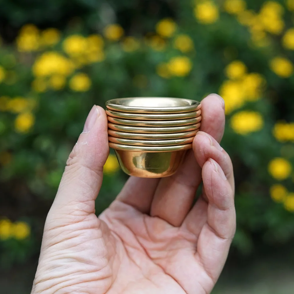 

Mini Size Brass Meditation Decorative Bowl Offering Buddha Supplies Non-Diningware for Home Decor And Spirituality Practice