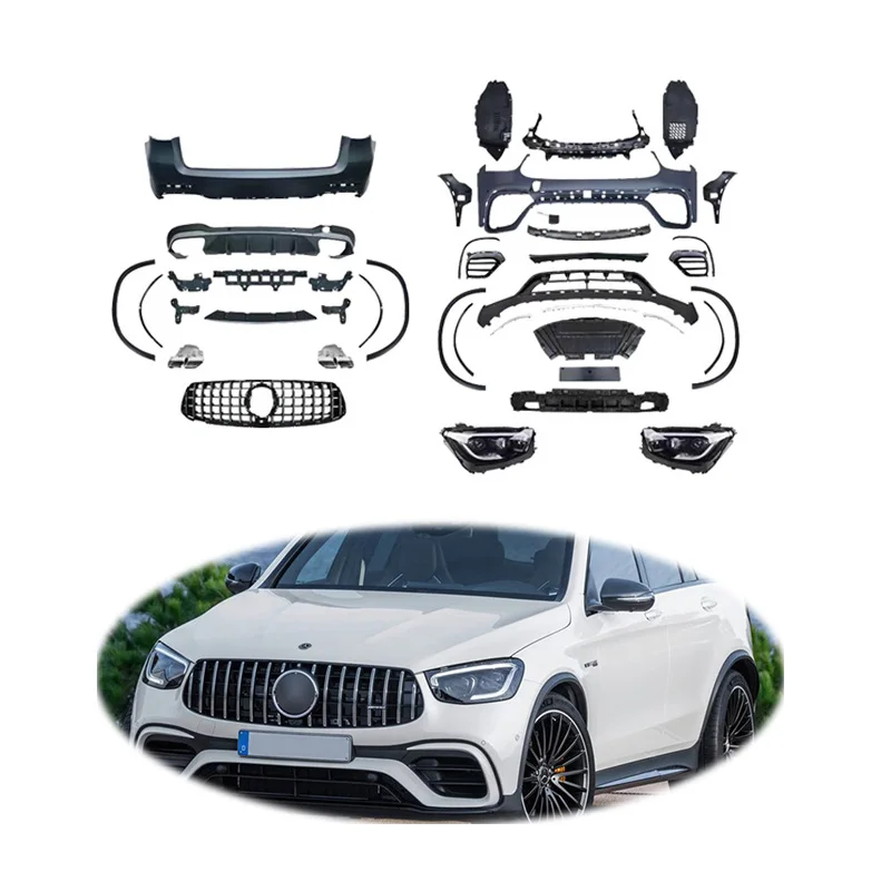 

Facelift upgrade to 2020 AMG Bodykit For mercedes benz GLC class GLC300 GLC260 GLC200 2016-2019 body kit