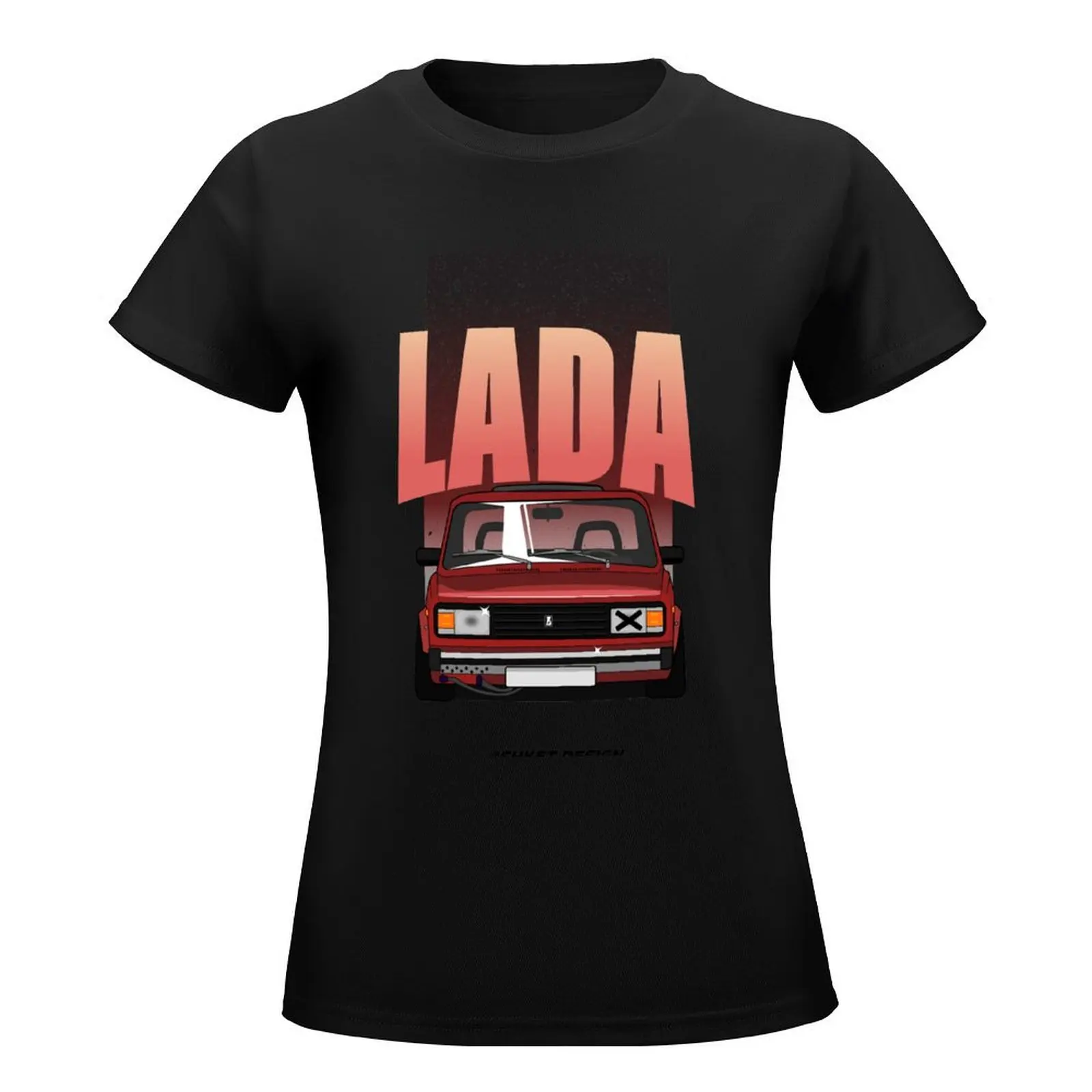 Lada 2105 prepared for winter drifting season T-Shirt sports fans cute clothes t shirts for Women loose fit