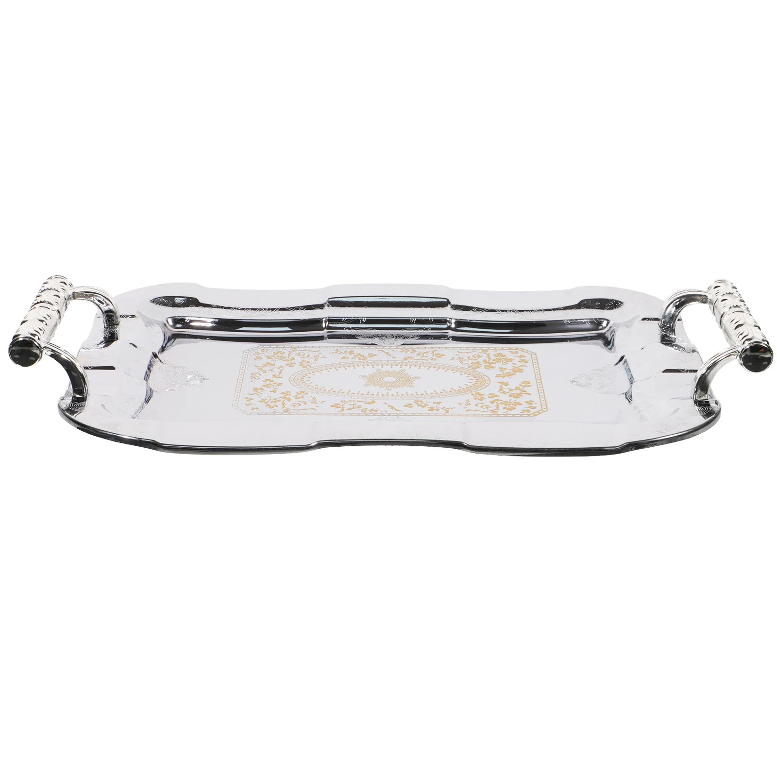 

Stainless Steel Serving Tray European Style Snack Tray for Fruit Candy Dried Fruit Appetizer Plate Household Food Storage