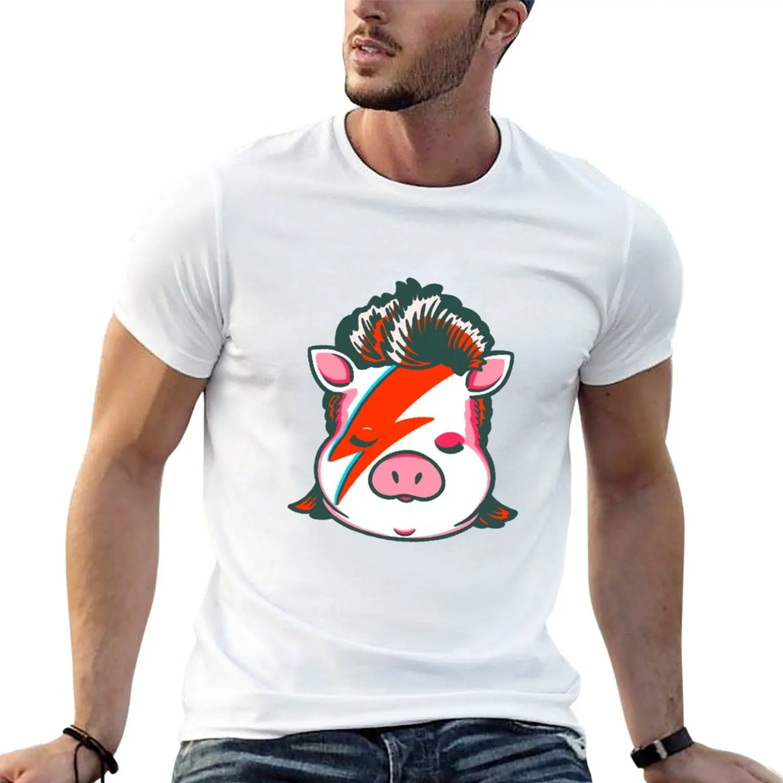 New Piggy Stardust T-Shirt sweat shirt tees funny t shirt vintage clothes heavyweight t shirts for men