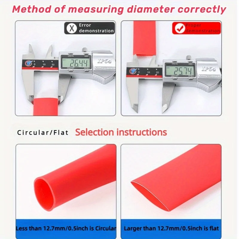 1M 3:1 Heat Shrink Tube Thicken With Glue Dual Wall Tubing Diameter 1.6/2.4/3.2/4.8/6.4/7.9/9.5/12.7/15.4/19.1/25.4mm