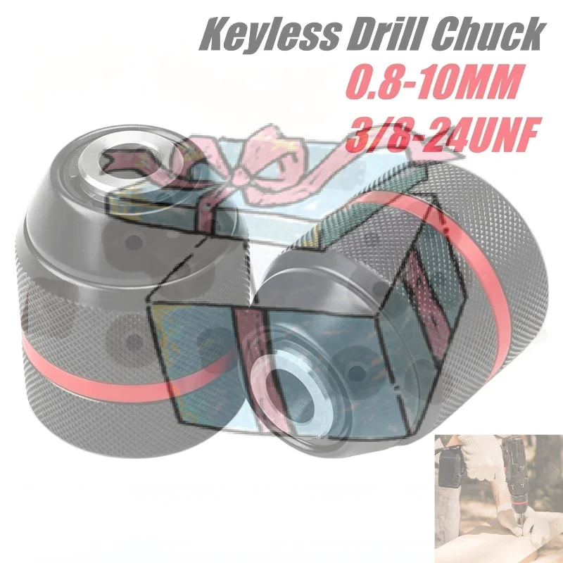 

【CCA】10mm Hard Metal Drill Chuck Self Locking Keyless Electric Tools 3/8-24UNF Thread For Rechargeable Electric Drills