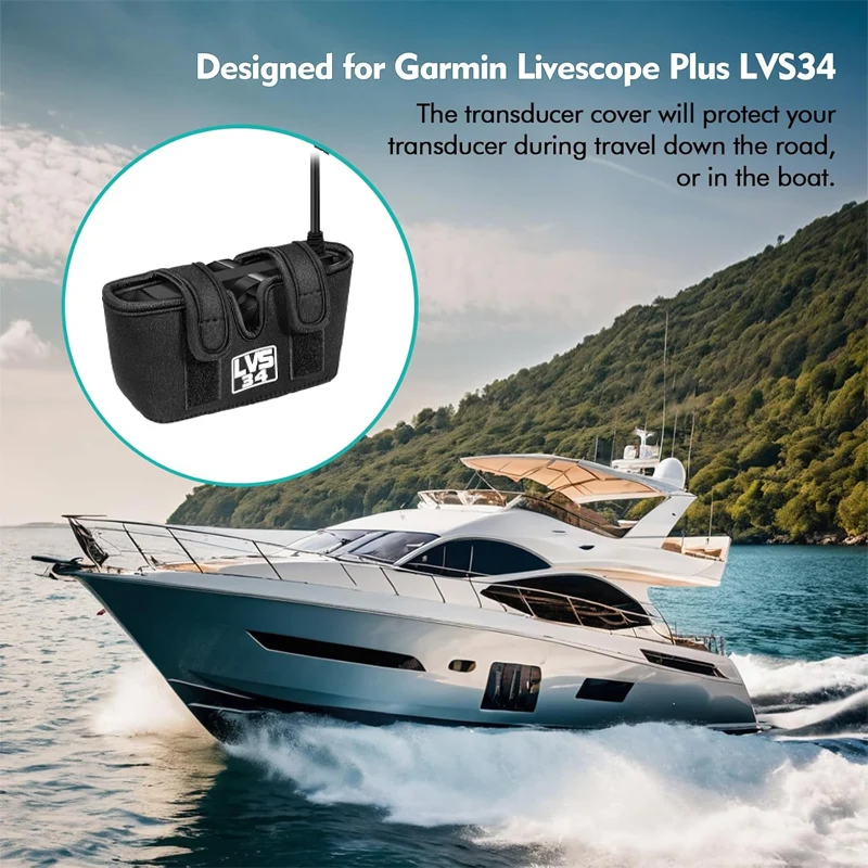 Transducer Cover Transducer Protective Cover Soft Protection Made of Neoprene for Garmin Livescope Plus LVS34 Great