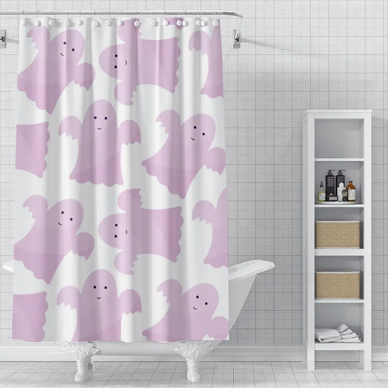 Home decoration shower curtains for bathroom waterproof curtain fabric Modern Nordic style Living Room Halloween Autumn Pumpkin