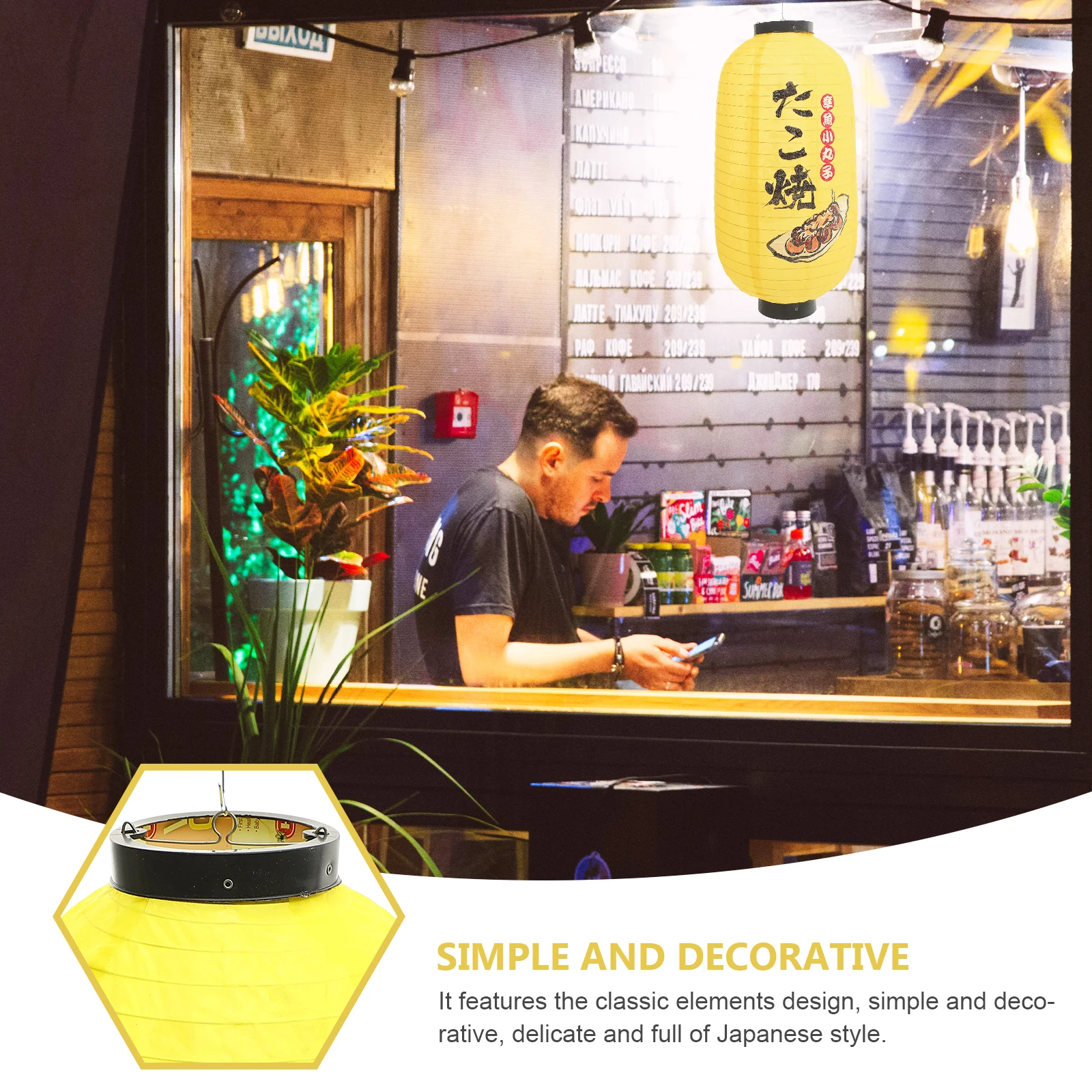 

Waterproof Lantern Outdoor Decor Japanese Style Wearproof Lanterns Hanging Ornaments Door Pendants Solar Lights Home Restaurant