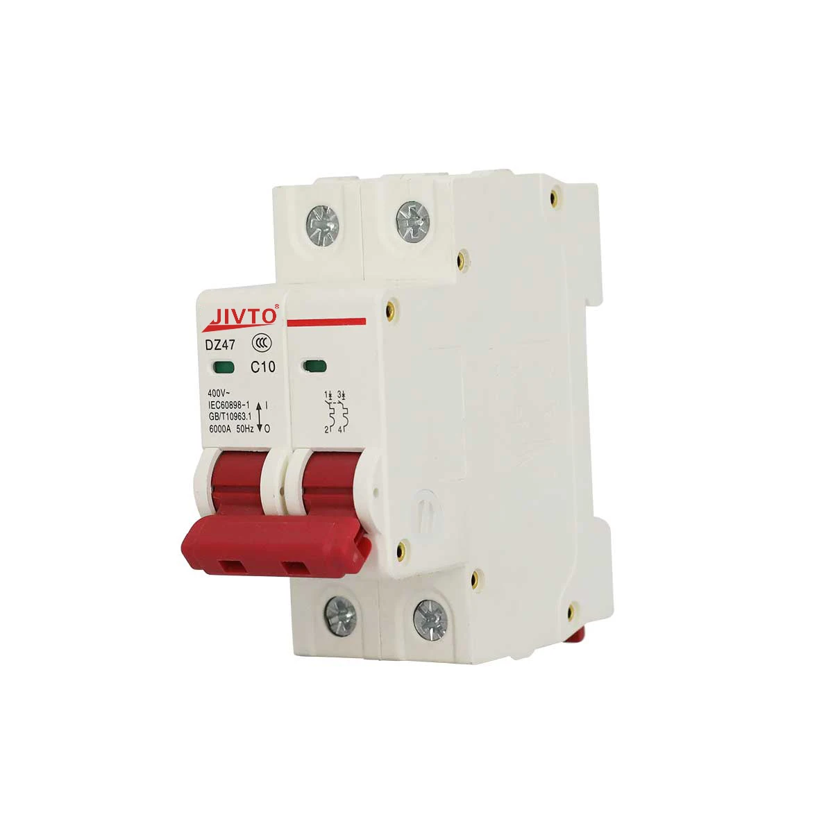 DZ47-63 Mini Circuit Breaker AC 2P Overload protection switch of solar 10A~63A miniature circuit breaker 230~400V