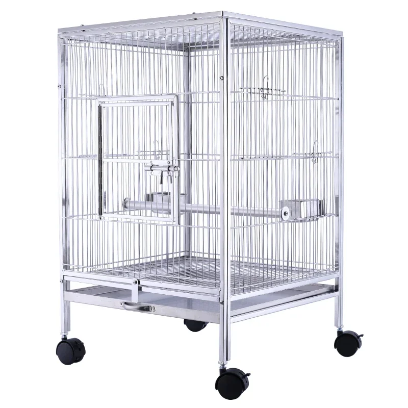 

Rabbit Outdoor Bird Cages Aviary Pet Aviary Parrots Playground Stainless Steel Bird Cages Bird Supplies