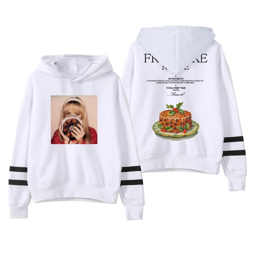 Sabrina Carpenter Fruitcake Merch Hoodie Pocketless Parallel Bars Sleeve Streetwear Men Women Hooded Sweatshirt Fashion Clothes