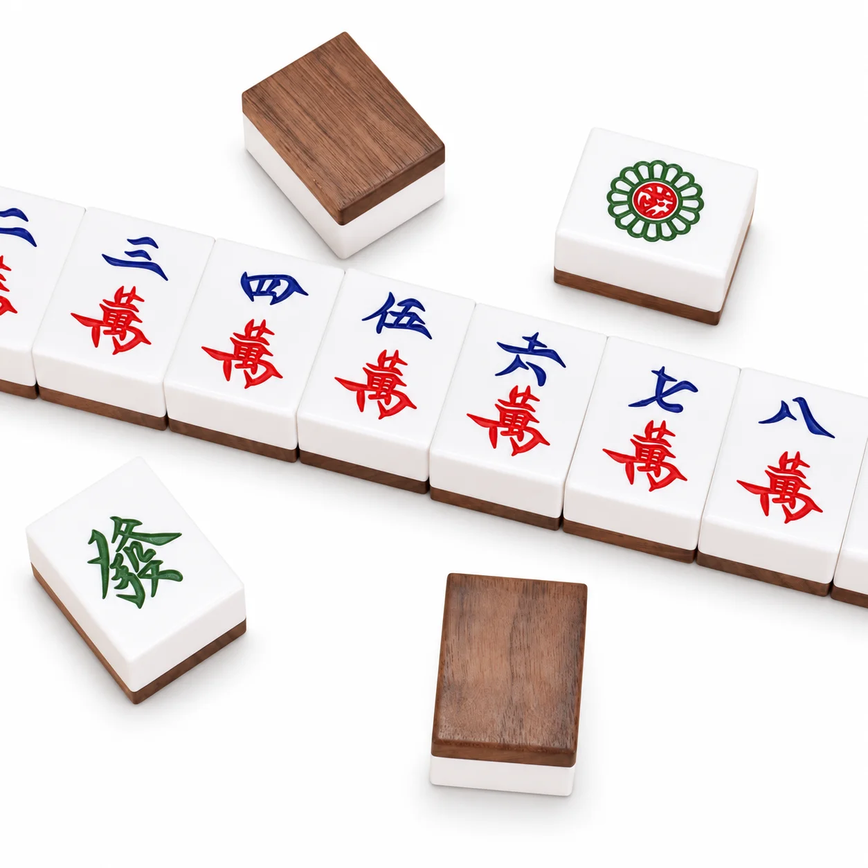 Black Walnut Wood Acrylic Mahjong Set 146 Tiles Portable Wooden/Aluminum Gift Box Traditional Chinese Mahjong Game Set Holiday