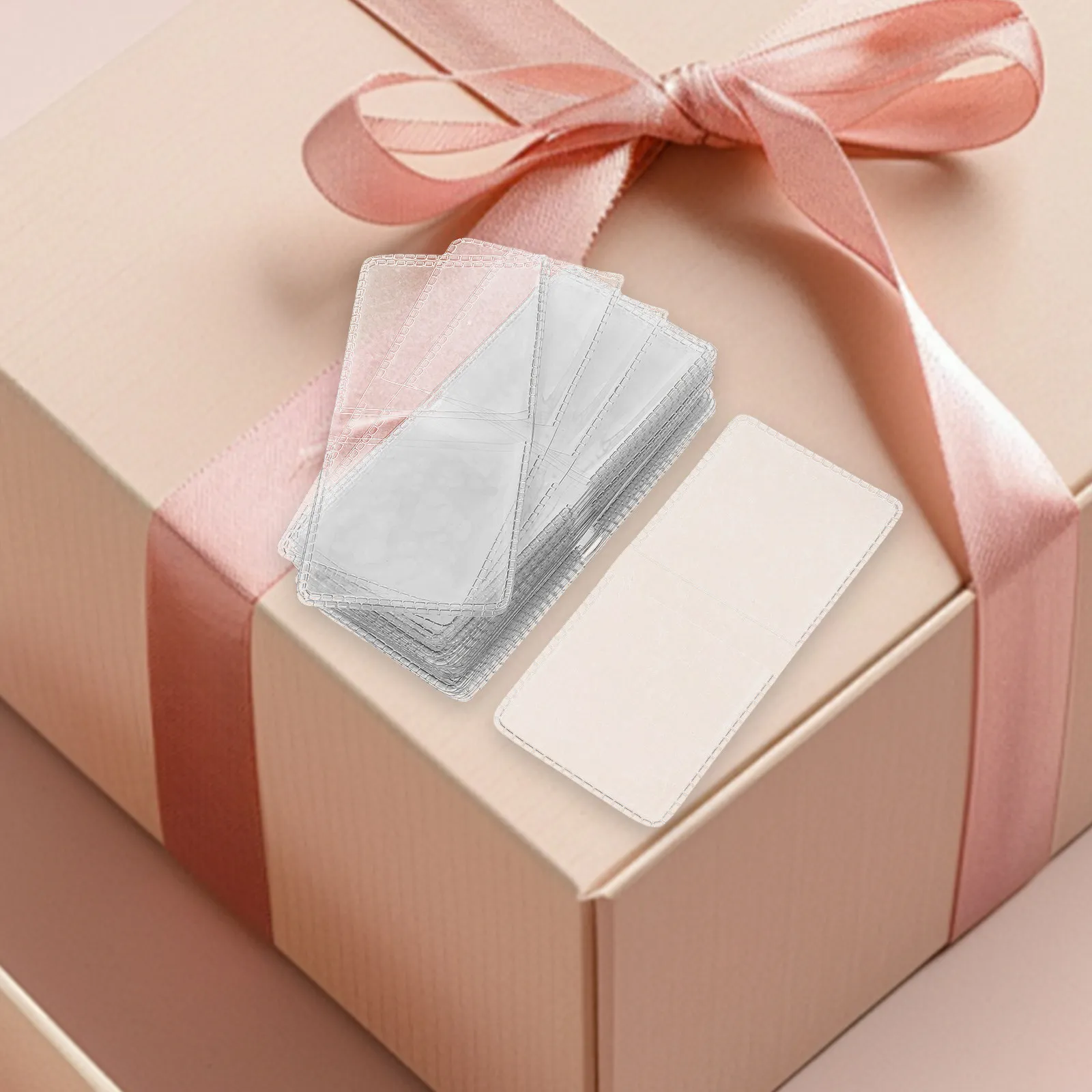 

50 шт. прозрачных пакетов для монет из ПВХ, двусторонние складные чехлы для хранения монет, медалей, марок, органайзер для коллекционера