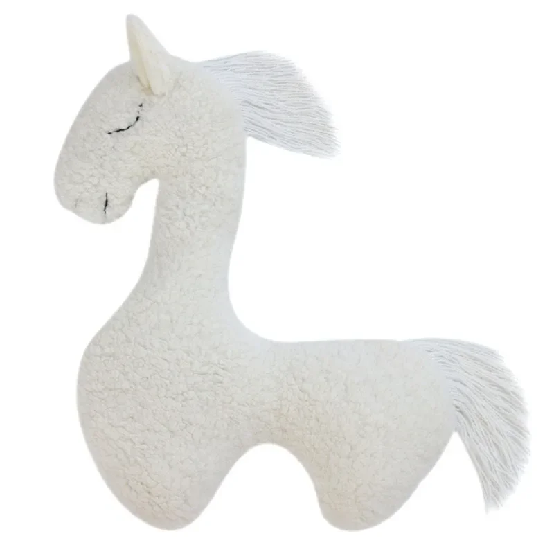 Newborn Photography Accessories Soft Plush Unicorn Auxiliary Modeling Pillow Animal Horse Doll Cushion Decor Photoshoot Props