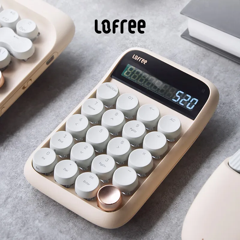 

LOFREE Bluetooth numeric keyboard retro fashion calculator financial office counting machine external wireless calculator