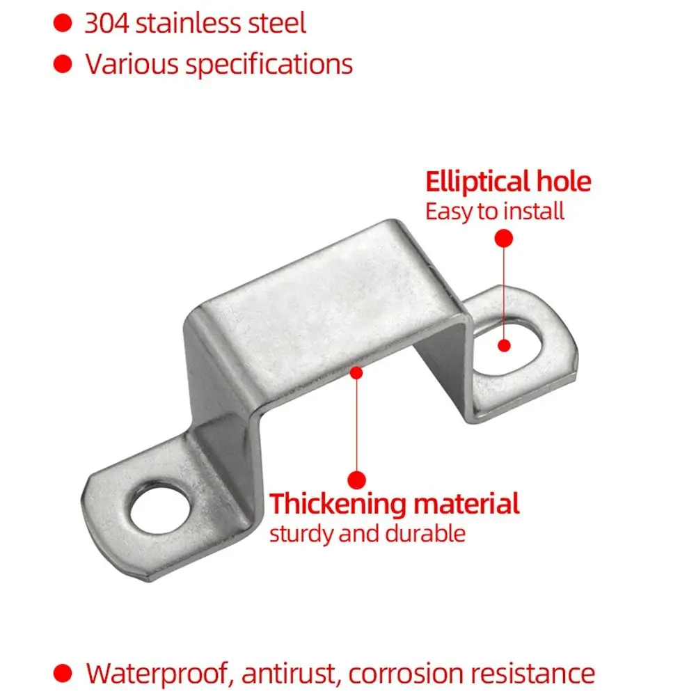 Saddle Clip Horseback Hose Clamp M-shaped U-shaped Square Rectangle Fastening Buckles Ohm Tube Card Plumbing Tightening