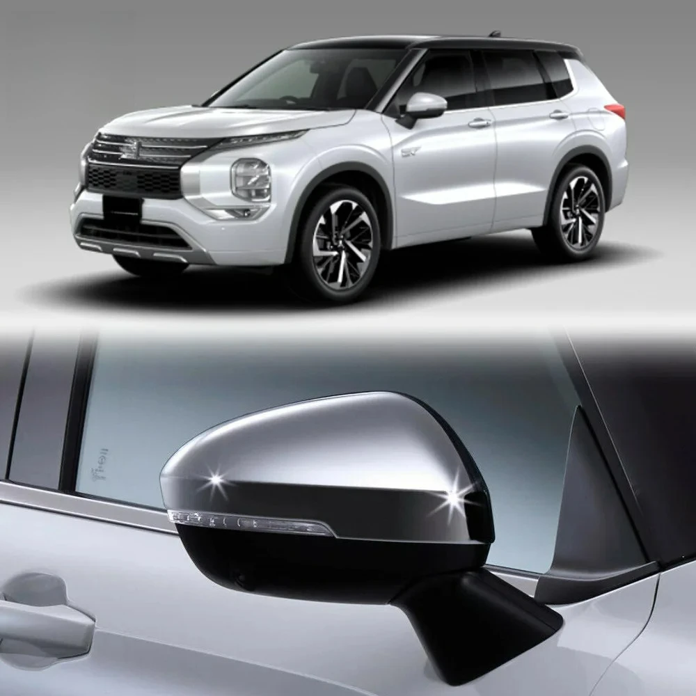 Accessories For Mitsubishi Outlander 2022 2023 2024 2025 Rearview Side Mirror Cover Trim Protection Cap Carbon Fiber Car Styling