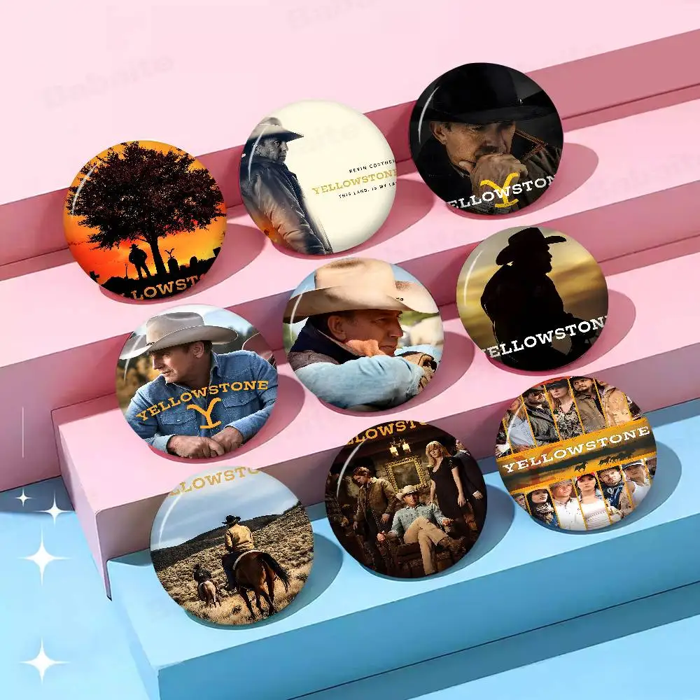 

Popular TV Series-Yellowstone 58mm Animals Funny Brooches Badge Backpack Clothes Gift Accessory