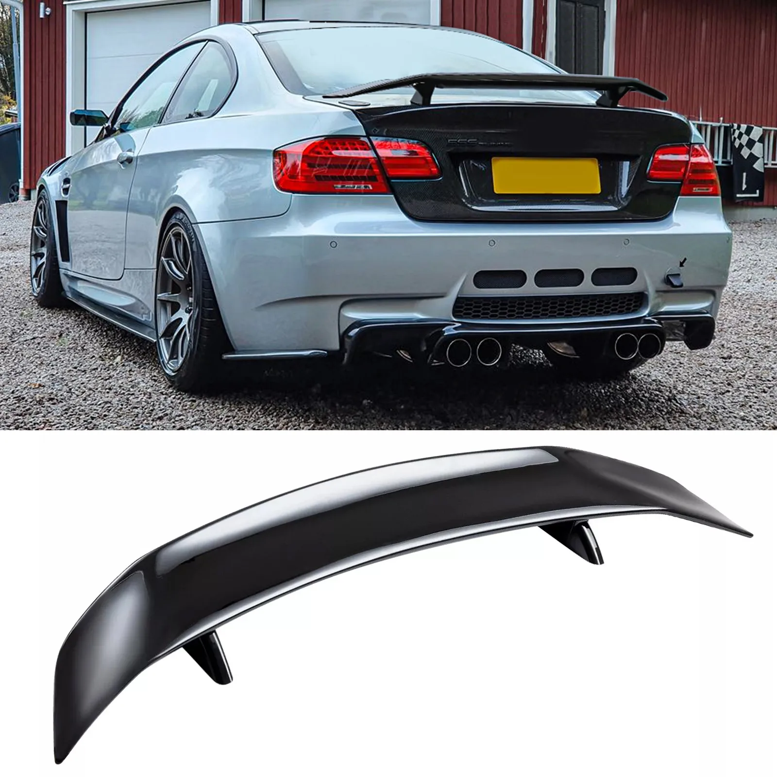 

For 3 Series E90 E91 E92 M3 47" Car Rear Trunk Spoiler Lip Wing GT Racing Black