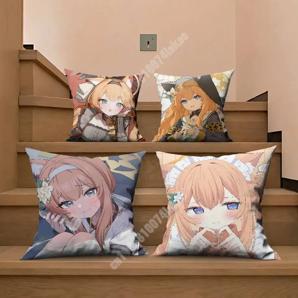 

Blue Archive Iochi Mari Pillow Cover Sofa Couch Cushion Case Home Living Room Decoration