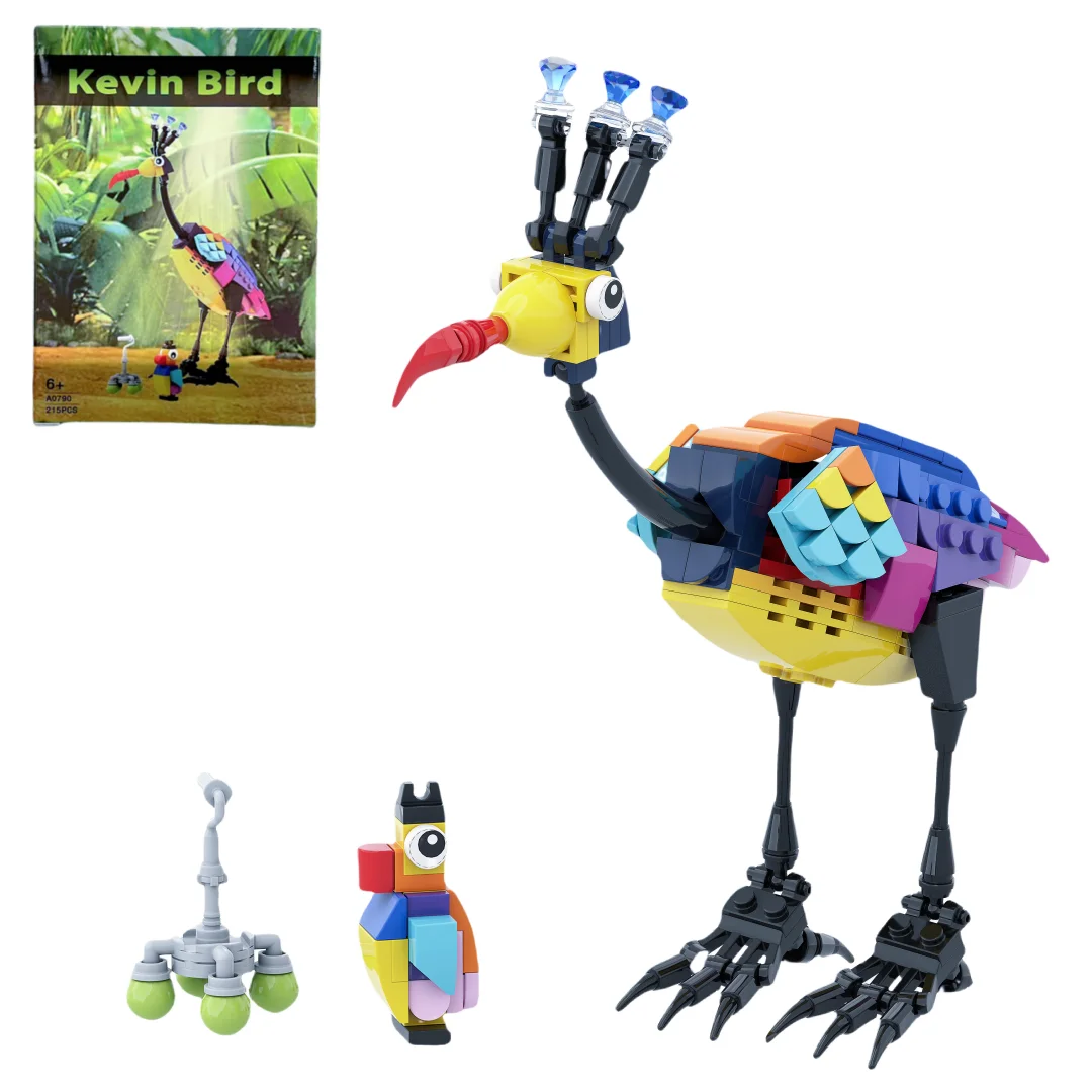 MOC Up Kevin The Bird-rompecabezas de bloques de construcción, juguetes DIY, modelo, regalo de cumpleaños para niños, 215 Uds.