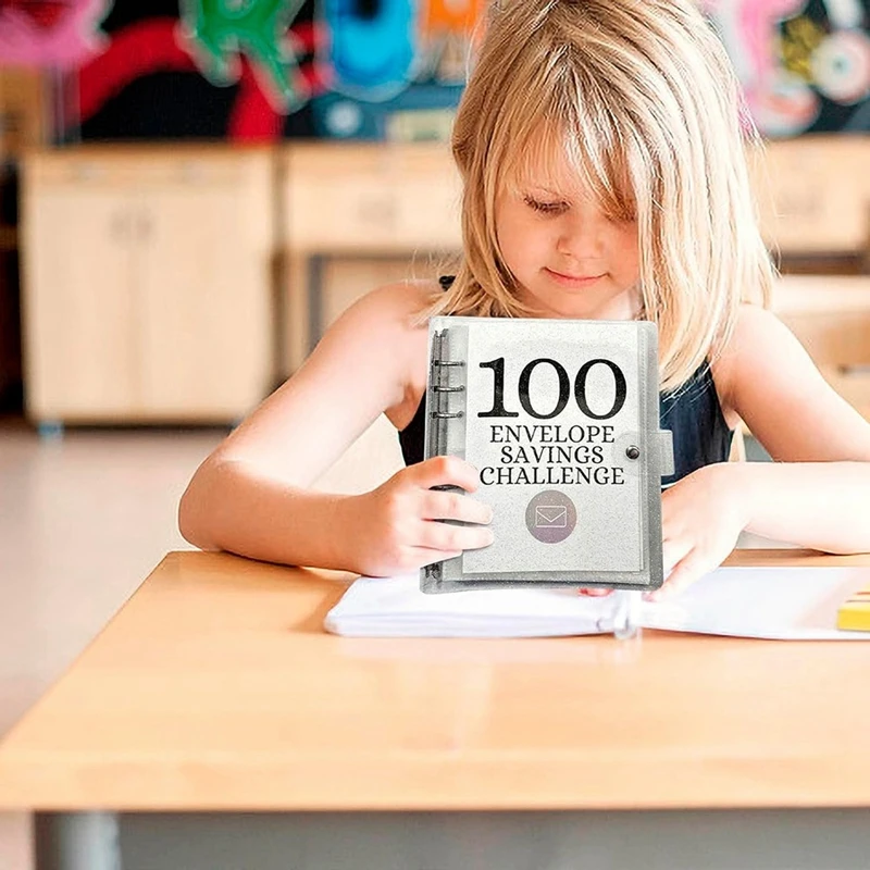 Money-Saving Challenge Kit, 100 Envelope Challenge Binder For Saving 5050 Cash Envelopes For Budget Planning Easy To Use
