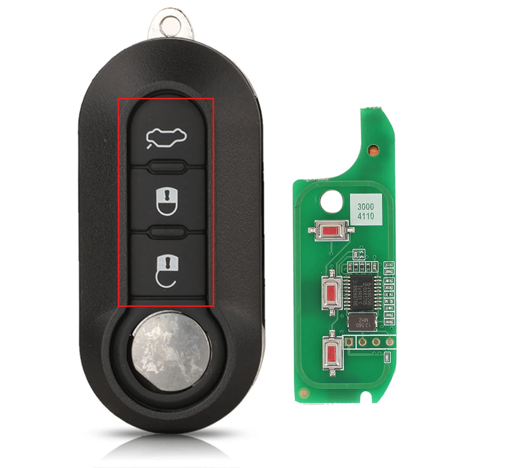 Jingyuqin Auto-Fernbedienungsschlüssel für Fiat 500L MPV Ducato Citroen Jumper Peugeot Boxer 2008–2015 433,92 ASK PCF7946 DEPHI System