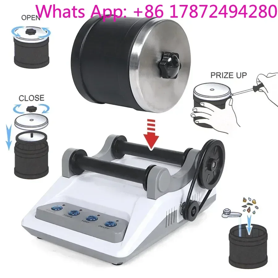 220V/110V Electric Rock Grinder Kit - DIY Gem Polishing Tumbler for All Ages