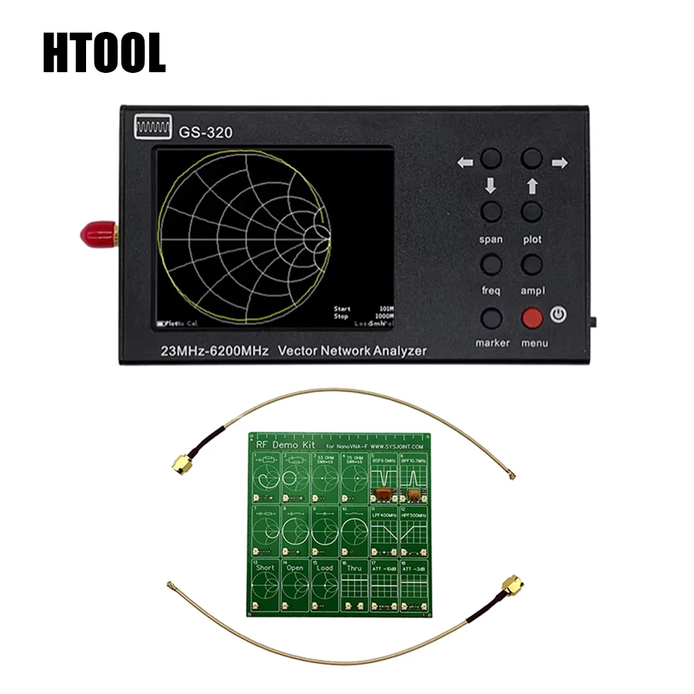 

HTOOL GS320 Vector Network Analyzer 6GHz RF Antenna Measuring Voltage Standing Wave Ratio VNA Board Filter RF Test Board